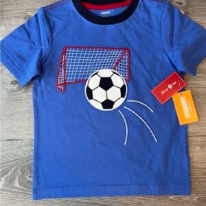 Gymboree Blue Soccer Embroidered Tee